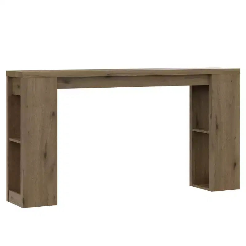 Console rustique de 63 pouces avec rangement, Table de canapé longue et étroite pour entrée, Derrière le canapé