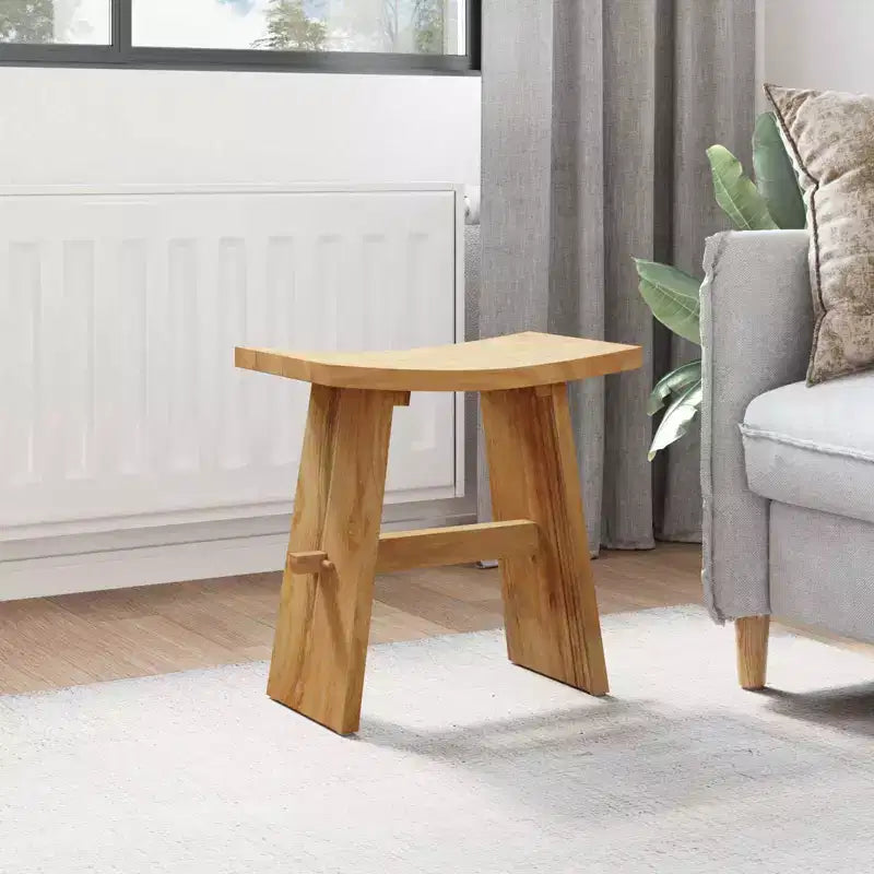 vidaXL Tabouret de salle de bain Marron 50 x 29,5 x 50,5 cm Bois de teck massif
