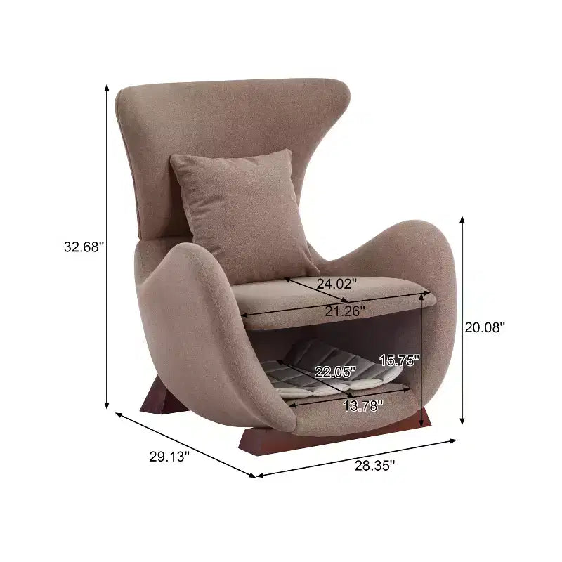 Christopher Knight Home Hudson Fauteuil d'appoint moderne rembourré en tissu avec niche pour animal de compagnie et espace de rangement