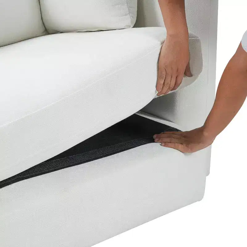 Christopher Knight Home Landon Canapé modulable moderne incurvé 3 places en tissu de 295 cm avec coussins mobiles et 2 oreillers