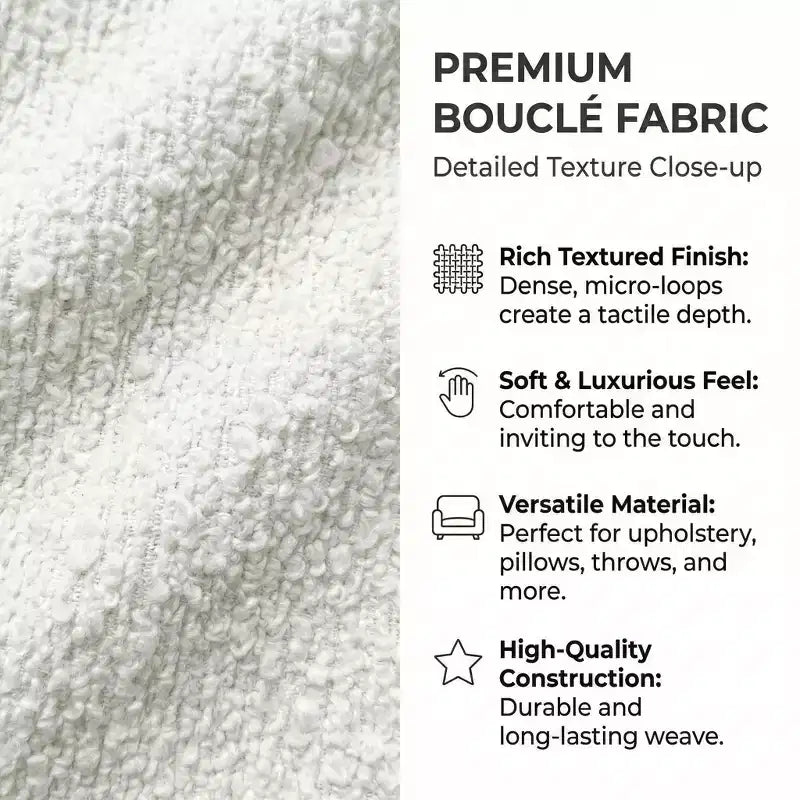Lit plateforme Christopher Knight Home Johnny moderne en tissu bouclé avec tête de lit à oreilles