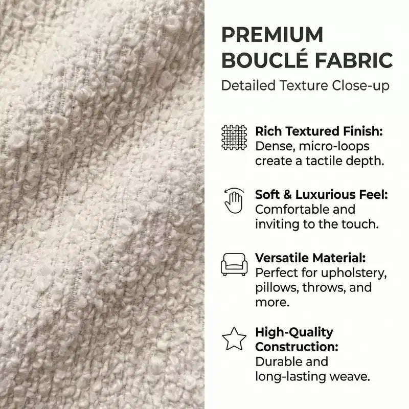Lit plateforme Christopher Knight Home Johnny moderne en tissu bouclé avec tête de lit à oreilles