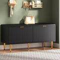 COZONY 42'' Modern Fluted Shoe Storage Bench with Cabinet, Wooden Entryway Shoe Bench for Hallway, Foyer, Mudroom or Front Door