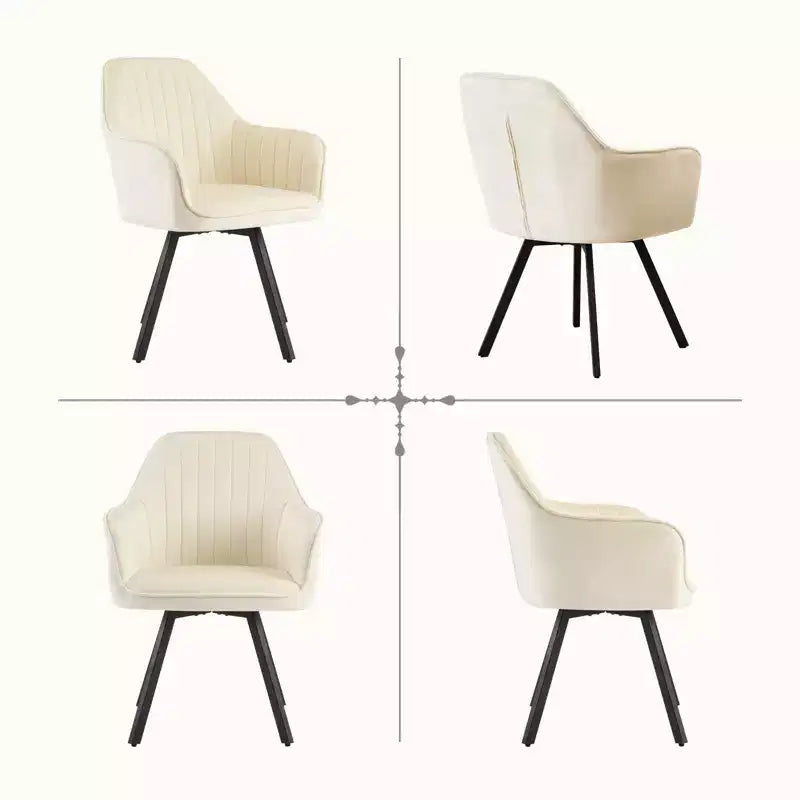 Furniliving Lot de 2 chaises de salle à manger du milieu du siècle Chaises de salle à manger rembourrées avec accoudoirs