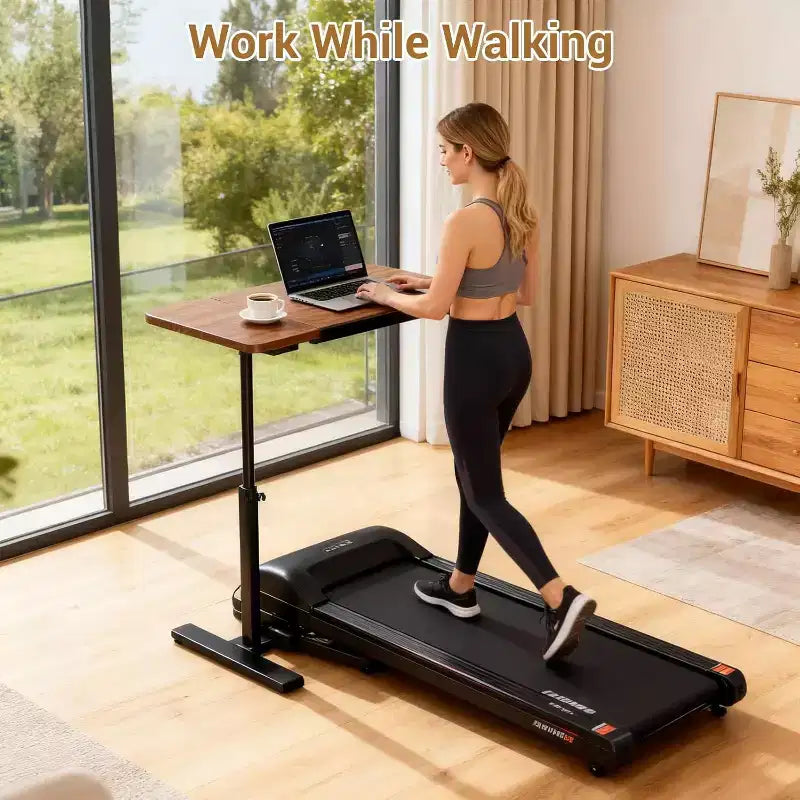 Table de chevet réglable en hauteur avec roulettes, plateau divisé, table de chevet inclinable, support mobile pour ordinateur portable, ordinateur, bureau debout, chariot avec rangement pour l'hôpital