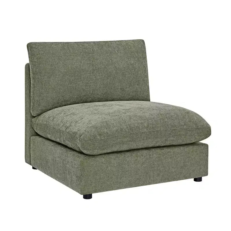 Canapé modulable Morden Fort 356 cm avec pouf de rangement, canapé en U avec assise profonde de 56 cm, canapé d'angle moderne en chenille pour salon