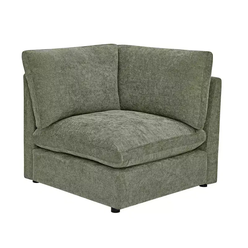Canapé modulable Morden Fort 356 cm avec pouf de rangement, canapé en U avec assise profonde de 56 cm, canapé d'angle moderne en chenille pour salon