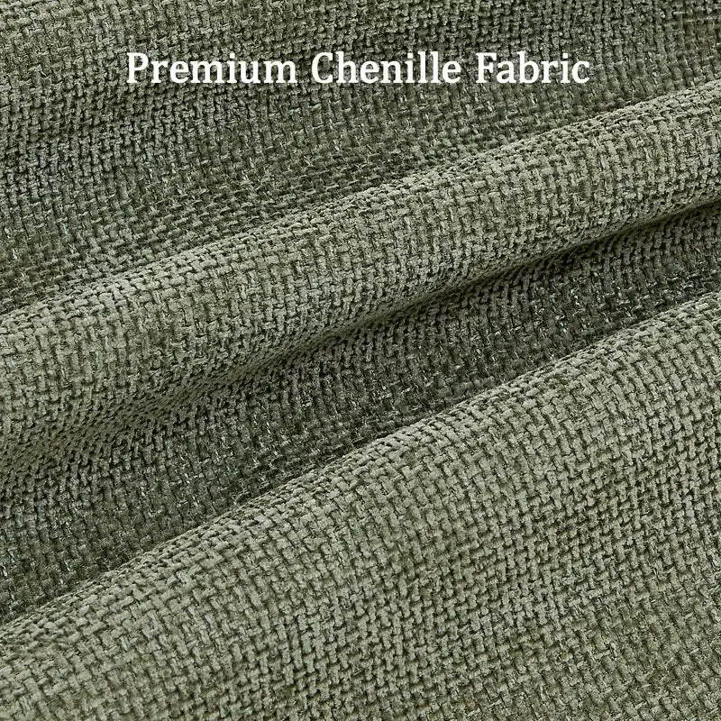 Canapé modulable Morden Fort 356 cm avec pouf de rangement, canapé en U avec assise profonde de 56 cm, canapé d'angle moderne en chenille pour salon