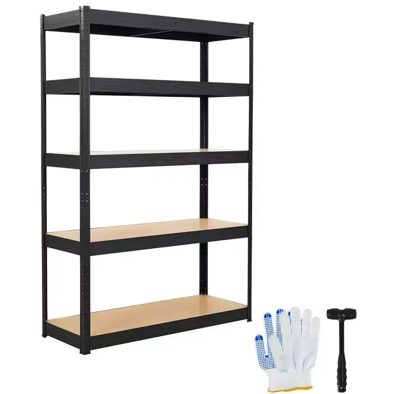 Étagères de rangement, 91,4 x 45,7 x 182,9 cm Étagères de garage robustes en métal réglables, Unités de rangement réglables à 5 niveaux, Racks utilitaires de rangement en métal