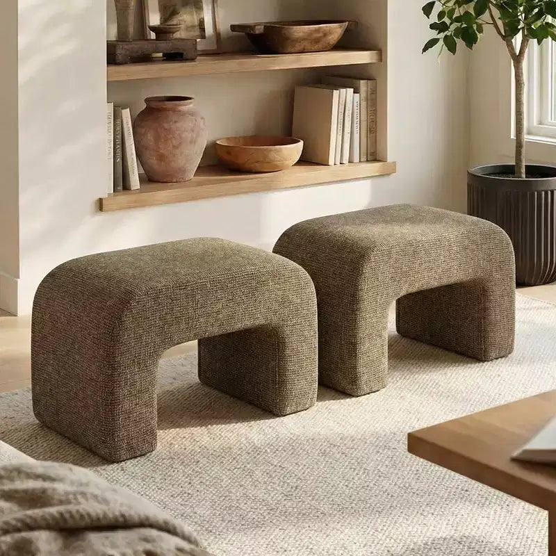 29 banc rembourré moderne, siège d'appoint doux et rembourré pour petits espaces, repose-pieds ou tabouret de coiffeuse, assise moderne pour salon-Panipeachy