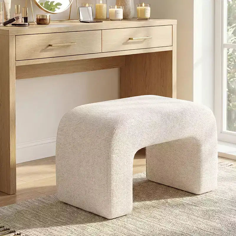 29 banc rembourré moderne, siège d'appoint doux et rembourré pour petits espaces, repose-pieds ou tabouret de coiffeuse, assise moderne pour salon-Panipeachy