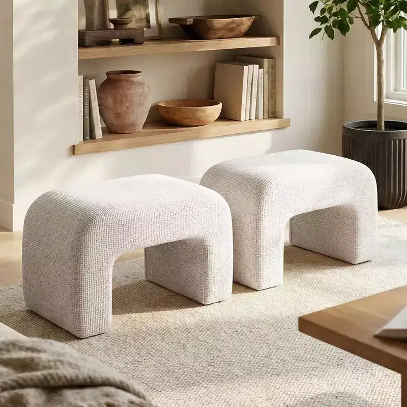 29 banc rembourré moderne, siège d'appoint doux et rembourré pour petits espaces, repose-pieds ou tabouret de coiffeuse, assise moderne pour salon-Panipeachy