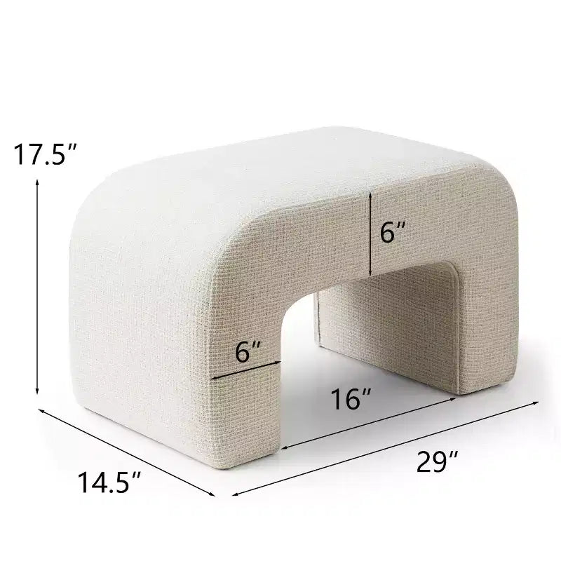 29 banc rembourré moderne, siège d'appoint doux et rembourré pour petits espaces, repose-pieds ou tabouret de coiffeuse, assise moderne pour salon-Panipeachy