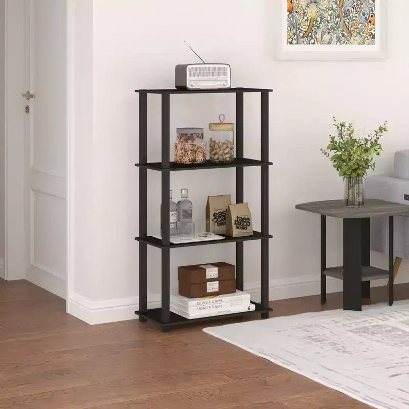 Étagère de rangement polyvalente HOMLUX à 4 niveaux, bibliothèque ouverte avec cadre durable pour la maison