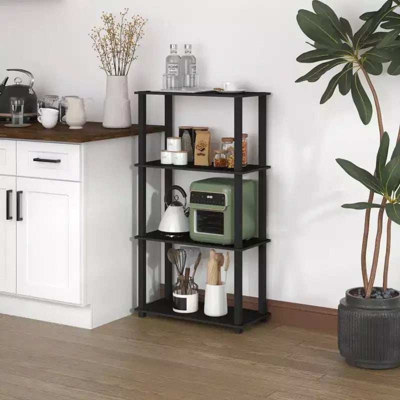 Étagère de rangement polyvalente HOMLUX à 4 niveaux, bibliothèque ouverte avec cadre durable pour la maison