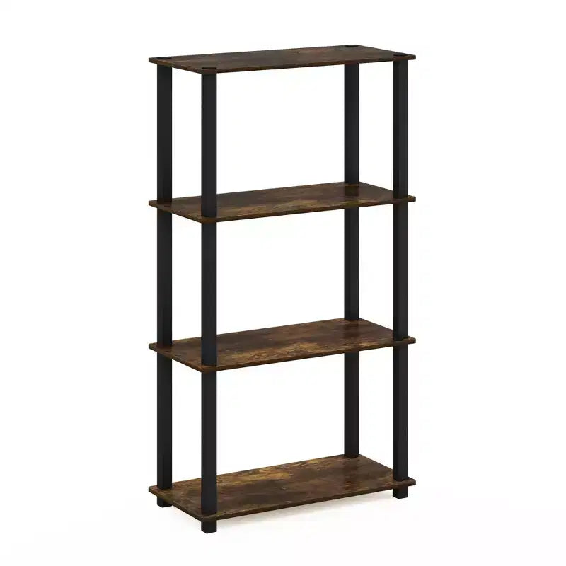 Étagère de rangement polyvalente HOMLUX à 4 niveaux, bibliothèque ouverte avec cadre durable pour la maison