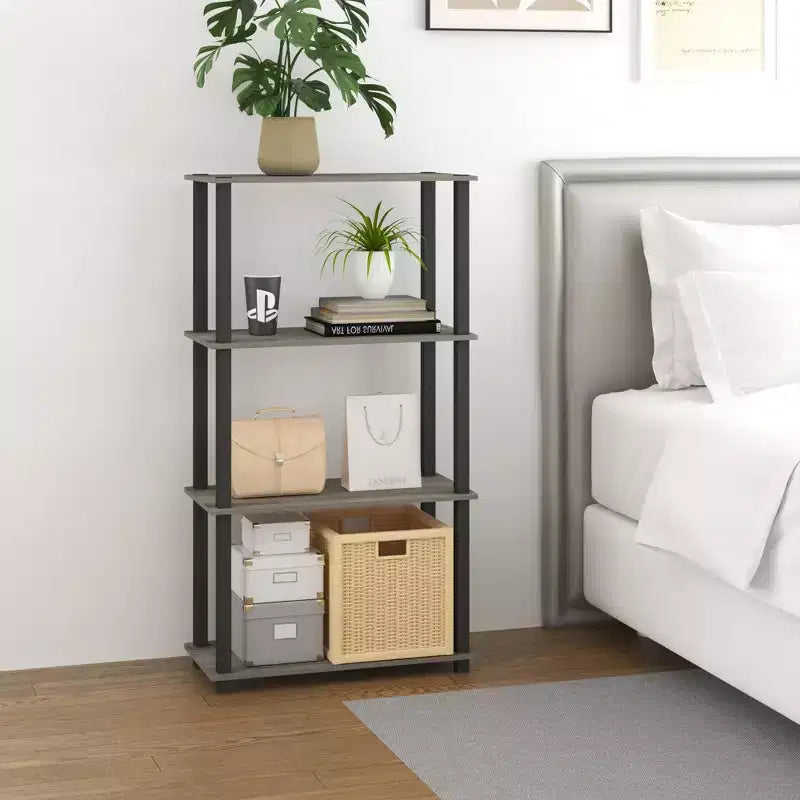 Étagère de rangement polyvalente HOMLUX à 4 niveaux, bibliothèque ouverte avec cadre durable pour la maison