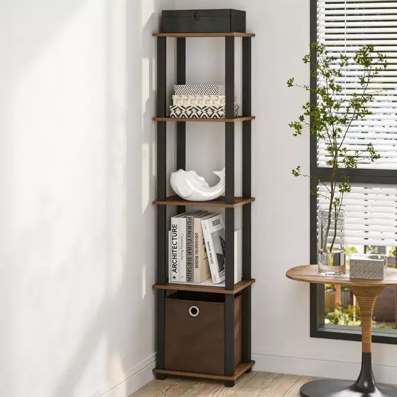 Étagère de rangement polyvalente à 5 niveaux HOMLUX avec bac en tissu, organisation à plusieurs niveaux