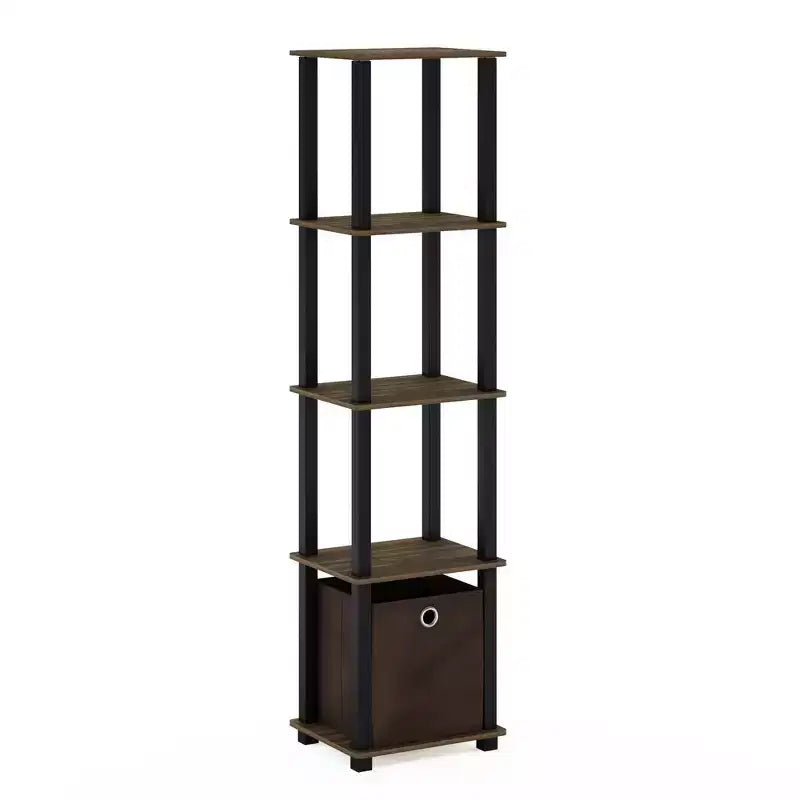 Étagère de rangement polyvalente à 5 niveaux HOMLUX avec bac en tissu, organisation à plusieurs niveaux