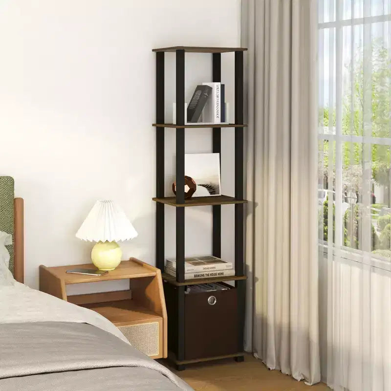 Étagère de rangement polyvalente à 5 niveaux HOMLUX avec bac en tissu, organisation à plusieurs niveaux