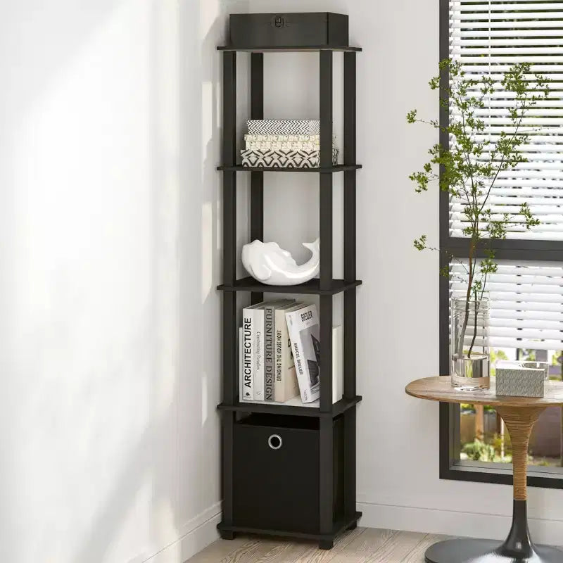 Étagère de rangement polyvalente à 5 niveaux HOMLUX avec bac en tissu, organisation à plusieurs niveaux