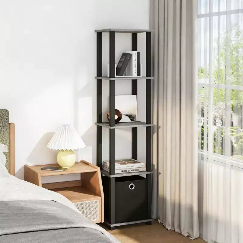 Étagère de rangement polyvalente à 5 niveaux HOMLUX avec bac en tissu, organisation à plusieurs niveaux