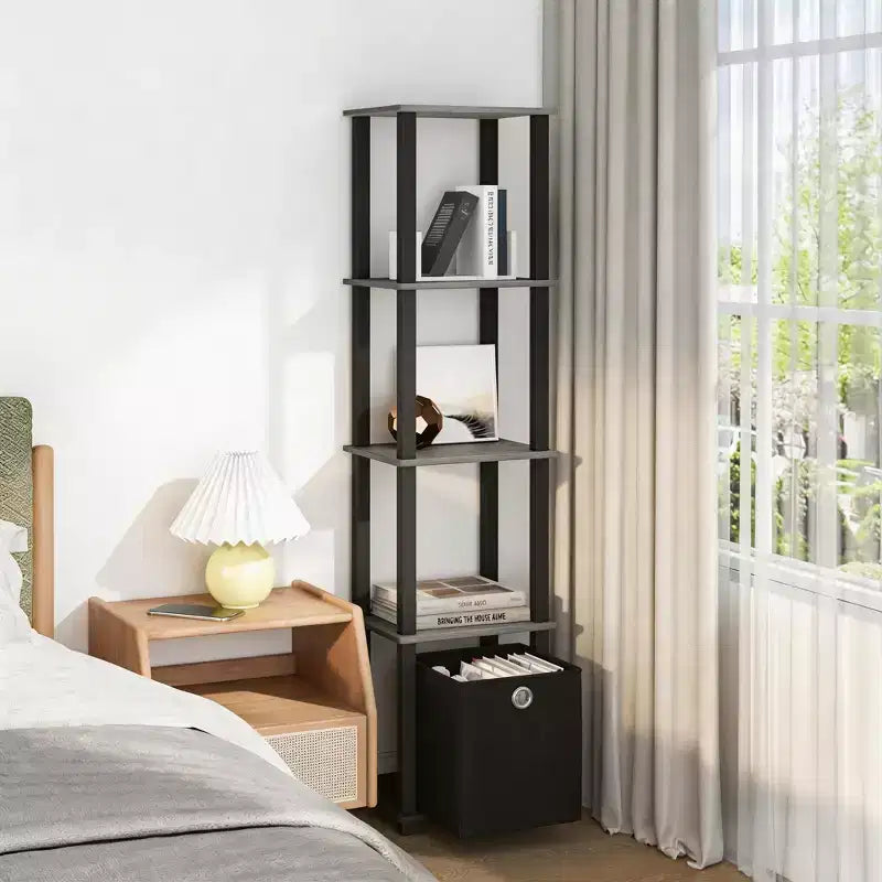 Étagère de rangement polyvalente à 5 niveaux HOMLUX avec bac en tissu, organisation à plusieurs niveaux