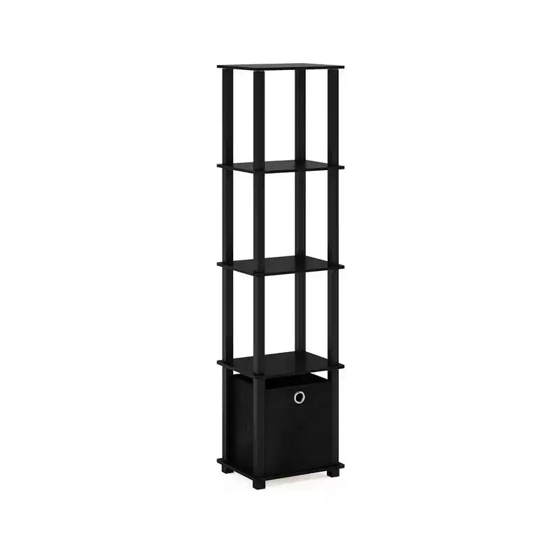 Étagère de rangement polyvalente à 5 niveaux HOMLUX avec bac en tissu, organisation à plusieurs niveaux