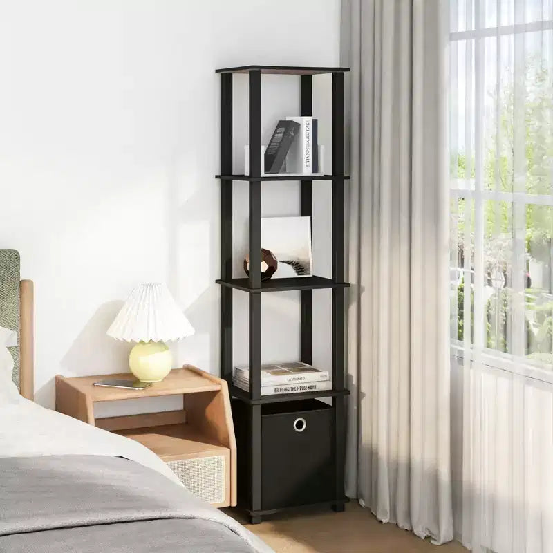 Étagère de rangement polyvalente à 5 niveaux HOMLUX avec bac en tissu, organisation à plusieurs niveaux
