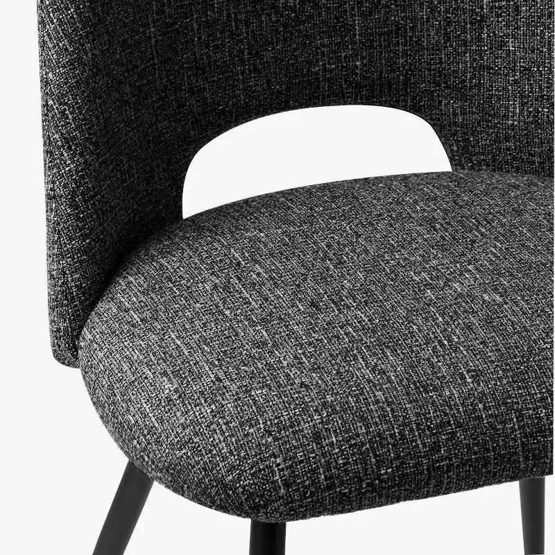 Lot de 4 Chaises de Salle à Manger Rembourrées Modernes, Chaises de Salle à Manger sans Accoudoirs avec Pieds en Métal Noir, Chaises d'Appoint Confortables pour Cuisine et Salle à Manger-Panipeachy