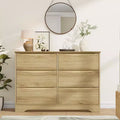 Wooden Dresser with 6 Drawers, Long Storage Dresser, Modern Closet, for Bedroom, Living Room