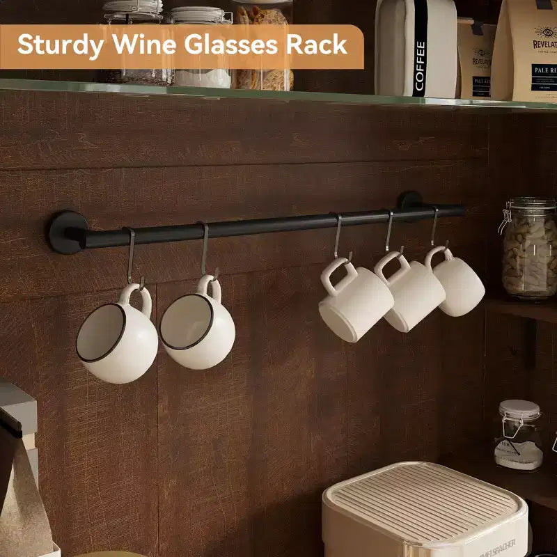 Meuble de bar à café 72" style ferme avec éclairage LED - Grand buffet avec porte-bouteilles et étagère en verre, support pour micro-ondes, garde-manger pour cuisine/salle à manger