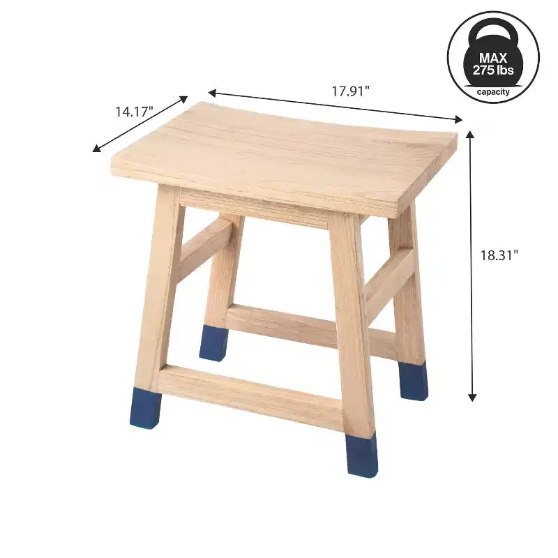 JONATHAN Y Finesse 18.3 Tabouret d'appoint classique et décontracté en bois de mindi massif fabriqué à la main avec pieds inclinés