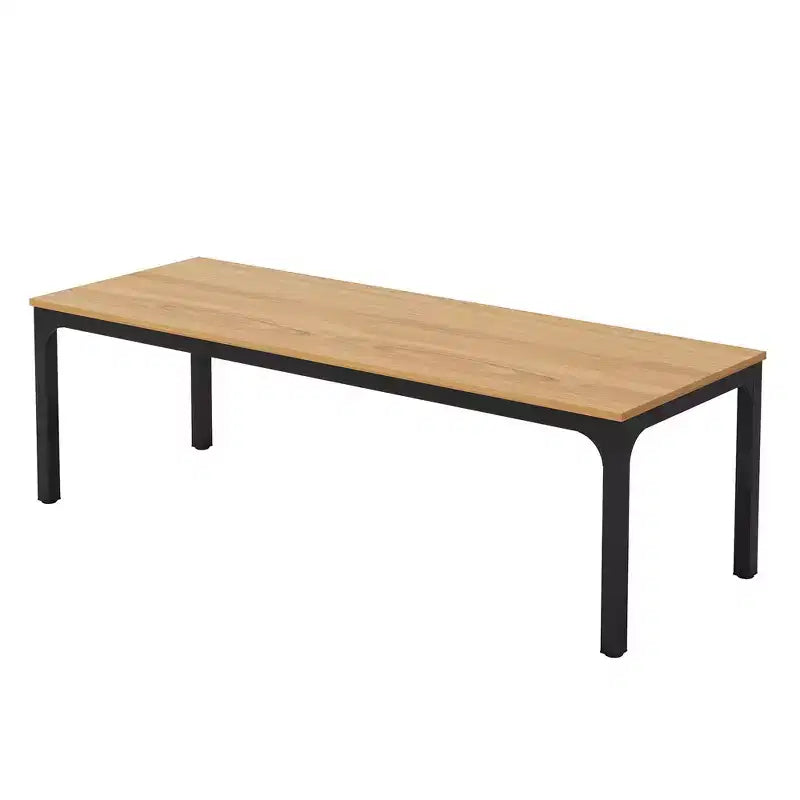MAYEERTY 78,7 - Bureau double poste industriel extra long, bureau à domicile pour 2 personnes avec cadre métallique robuste, plateau de table en MDF capacité 90 kg
