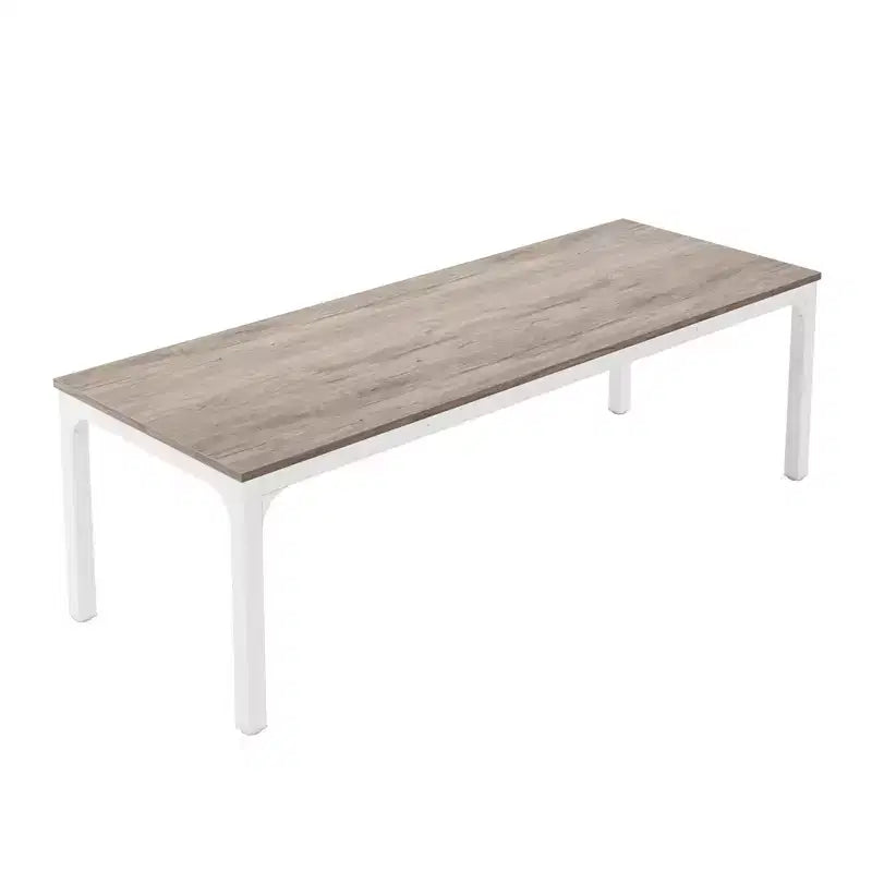 MAYEERTY 78,7 - Bureau double poste industriel extra long, bureau à domicile pour 2 personnes avec cadre métallique robuste, plateau de table en MDF capacité 90 kg
