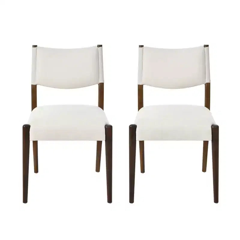 Christopher Knight Home Harry Chaises de salle à manger modernes rembourrées en bois d'hévéa (lot de 2)