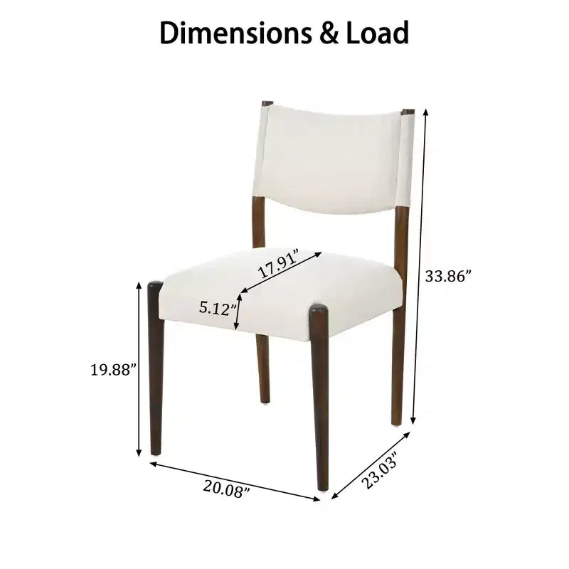 Christopher Knight Home Harry Chaises de salle à manger modernes rembourrées en bois d'hévéa (lot de 2)
