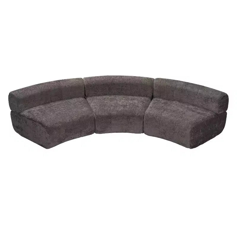 Canapé modulable incurvé capitonné 3 places Christopher Knight Home Golan 118,5