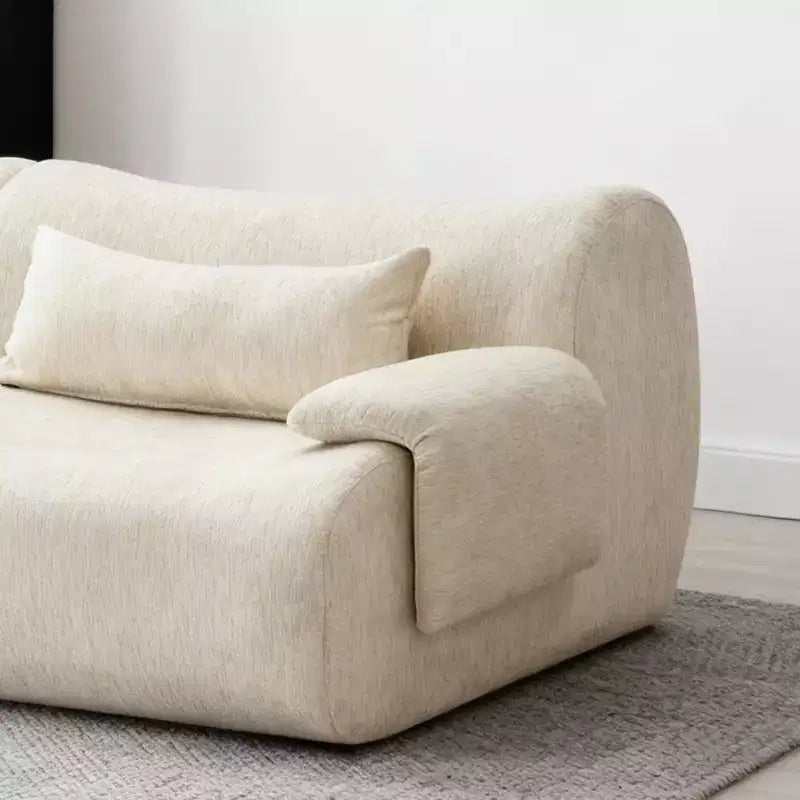 Canapé d'angle sans accoudoirs GDFStudio Yugi Modern 117 places avec accoudoirs incurvés et design épuré