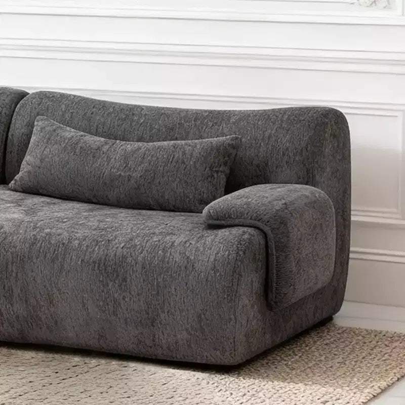 Canapé d'angle sans accoudoirs GDFStudio Yugi Modern 117 places avec accoudoirs incurvés et design épuré