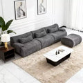 GDFStudio Yugi Modern 117 3-Seater Boneless Sectional Sofa with Curved Armrests and Streamlined Design