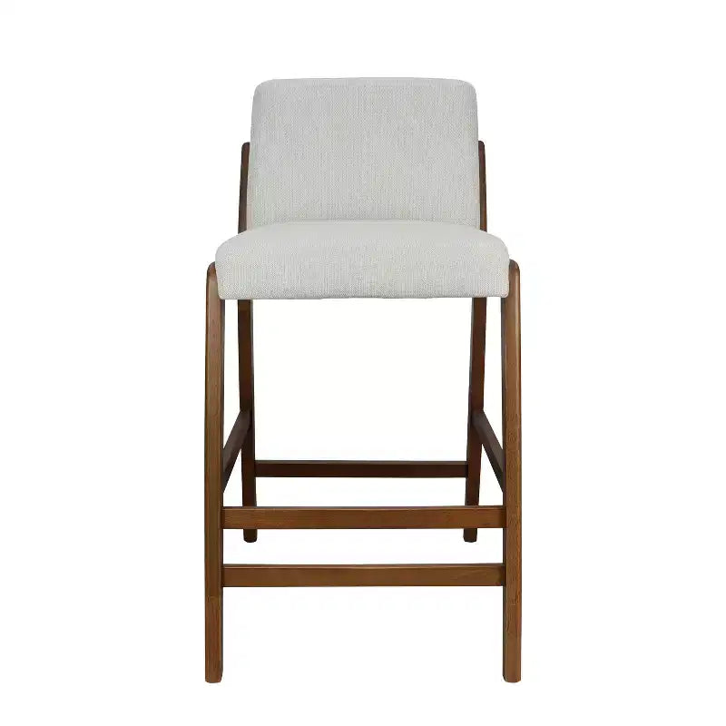 Christopher Knight Home Yvette Tabourets de bar rembourrés en bois d'hévéa de style Mid-Century (Lot de 4)