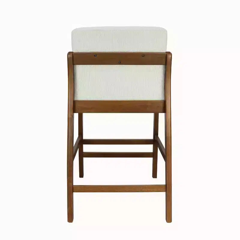 Christopher Knight Home Yvette Tabourets de bar rembourrés en bois d'hévéa de style Mid-Century (Lot de 4)