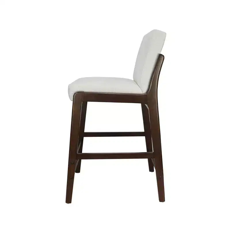 Christopher Knight Home Yvette Tabourets de bar rembourrés en bois d'hévéa de style Mid-Century (Lot de 4)