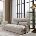 ALAULM Double-Seat Folding Sofa Bed, 2-in-1 Folding Couch Bed with Pillows, Adjustable Backrest, Armrest and Storage bag