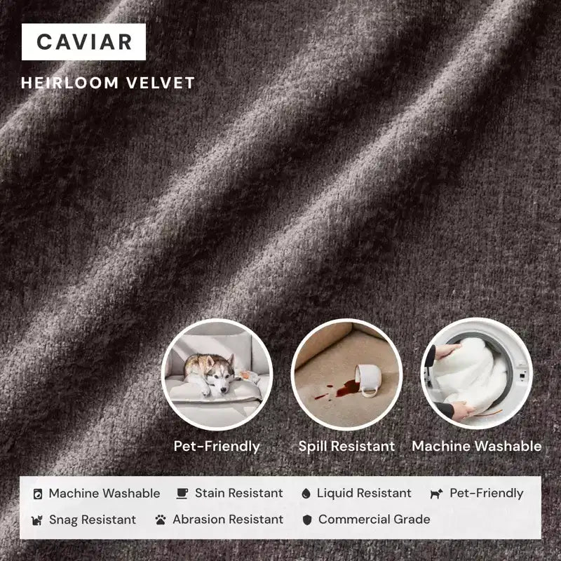Canapé sectionnel lavable modulable Anabei 2 places | Assise et coussin de contour Memorix+