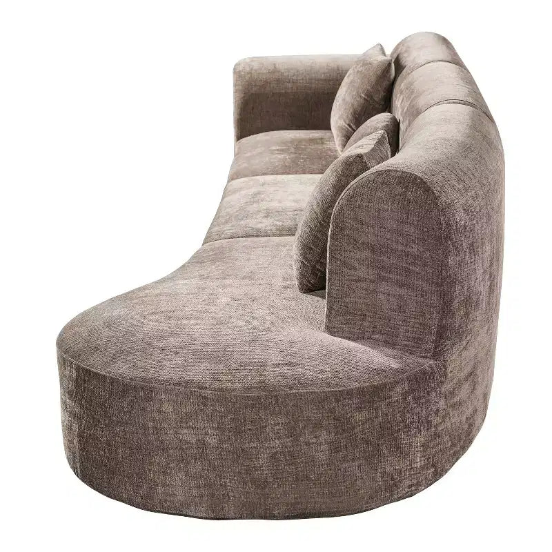 Christopher Knight Home Isolde 140 Canapé d'angle incurvé moderne 4 places rembourré