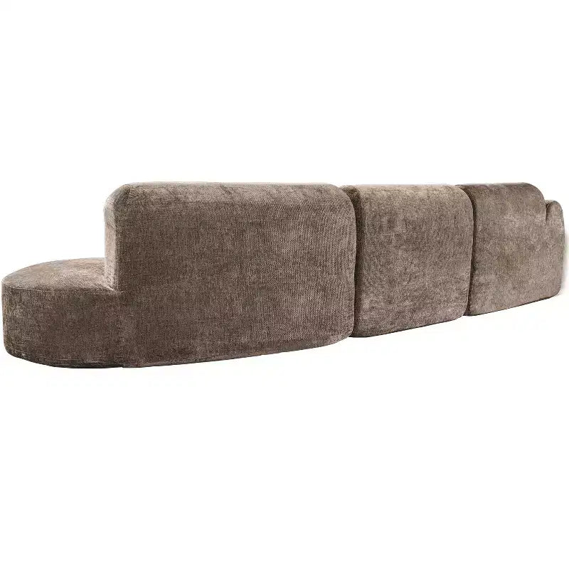 Christopher Knight Home Isolde 140 Canapé d'angle incurvé moderne 4 places rembourré