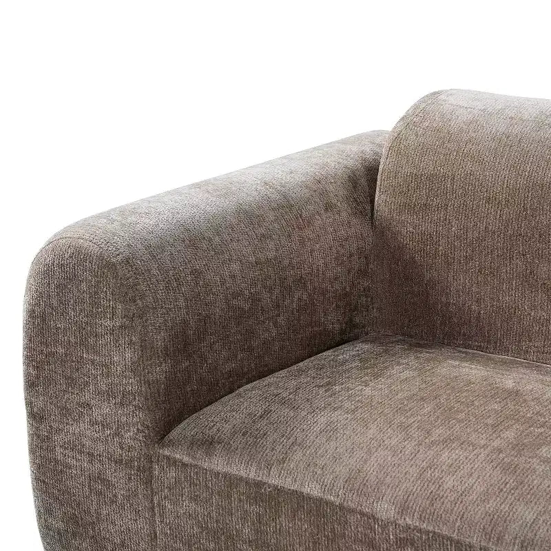Christopher Knight Home Isolde 140 Canapé d'angle incurvé moderne 4 places rembourré
