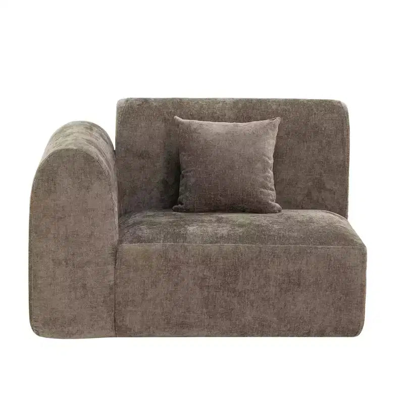 Christopher Knight Home Isolde 140 Canapé d'angle incurvé moderne 4 places rembourré